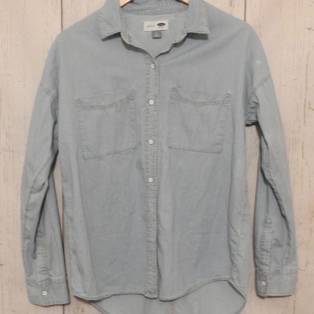 Old Navy Boyfriend Chambray Top
